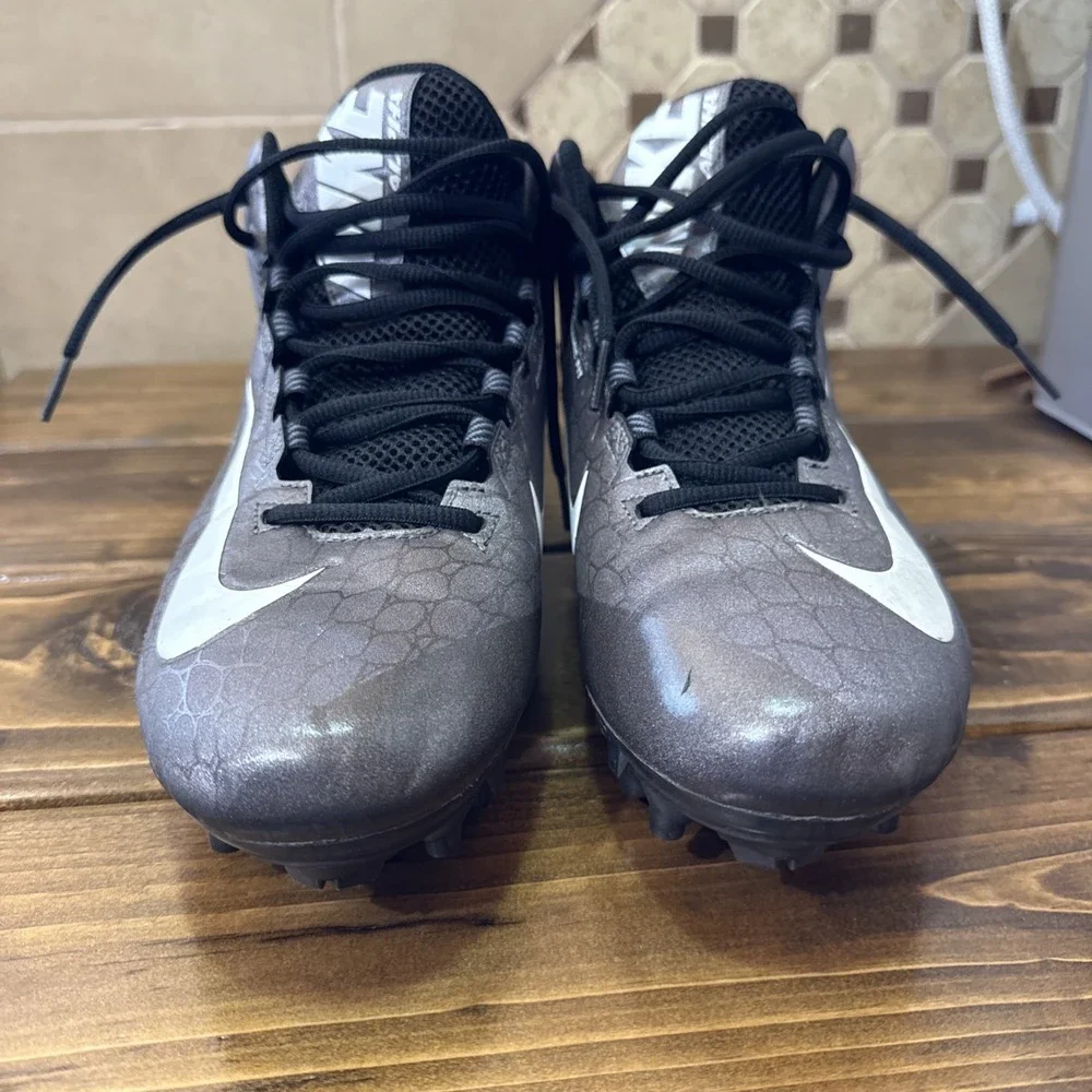 NEW Nike Mens Alpha Strike 2 3/4 TD Football Cleats‎ Gray 725227-010 Size 10.5